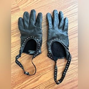 Club Monaco leather gloves with wool and cashmere lining
